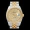 ROLEX Datejust 36 Palm Motif 126233 Golden/Bar Dial Watch Men's 1