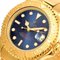 ROLEX Yacht Master 68628 W No. K18YG Reloj de oro macizo para niños con esfera azul de cuerda automática, Imagen 7