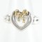 Silberner Ring mit offenem Herzband von Tiffany & Co. 1
