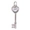 Top Heart Key Pendant in Sterling Silver & Enamel Womens Necklace from Tiffany & Co. 2