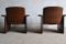 Italian Curved Rosewood & Leather Armchairs, 1970s, Set of 2 6