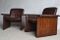 Italian Curved Rosewood & Leather Armchairs, 1970s, Set of 2, Image 2