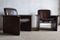 Italian Curved Rosewood & Leather Armchairs, 1970s, Set of 2, Image 3