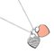 Return Toe Double Heart Tag Pink Necklace from Tiffany & Co. 1