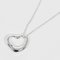 Open Heart Necklace in Silver with Pink Sapphire from Tiffany & Co. 3
