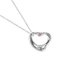 Open Heart Necklace in Silver with Pink Sapphire from Tiffany & Co. 1