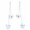 Long Silver Double Heart Earrings from Tiffany & Co., Set of 2 8