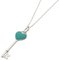 Heart Key Enamel Necklace in Silver from Tiffany & Co. 1