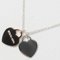 Collar con etiqueta en forma de corazón doble con punta de retorno en plata de Tiffany & Co., Imagen 3