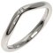 TIFFANY Curved Band Ring 1P Diamond Platinum PT950 Women's &Co., Image 3
