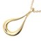 TIFFANY Open Teardrop Necklace Women's K18YG 3.9g 18K Yellow Gold 750 Elsa Peretti Drop A6046818 2