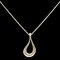 TIFFANY Open Teardrop Necklace Women's K18YG 3.9g 18K Yellow Gold 750 Elsa Peretti Drop A6046818, Image 1