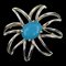 TIFFANY Fireworks Silver 925 Turquoise Brooch &Co. 1