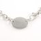 Collar de plata con etiqueta ovalada con punta de retorno TIFFANY Peso total Aprox. 51.1g 39cm Envoltura de joyas gratis, Imagen 5