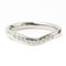 TIFFANY&Co. Pt950 Platinum Curved Band Diamond Ring 60016941 3.5g Women's 3