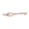 TIFFANY Heart Key Oro rosa [18K] Sin piedra Collar con colgante de moda para hombres y mujeres [Oro rosa], Imagen 5