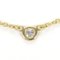 Collar TIFFANY Visor Yard K18YG con diamantes Aprox. 0.03ct Peso total 1.8g 40cm Joyas, Imagen 4