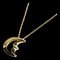 TIFFANY & Co. K18 750 Yellow Gold Crescent Moon Pendant/Necklace Approx. 40.5cm 1
