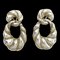 Tiffany Twisted Rope Ring Combination Earrings K18Ygx Silver, Set of 2 1