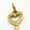 TIFFANY Heart Key Yellow Gold [18K] No Stone Hommes, Femmes Mode Pendentif Collier [Or] 8