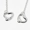 Tiffany & Co. Aretes de corazón abierto con gota de diamante de plata 925 Aprox. 1.54G, juego de 2, Imagen 6