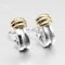 Tiffany & Co. Grooved Earrings Silver 925 K18 Yg Yellow Gold Approx. 7.47G, Set of 2 5