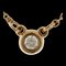 Patio de visera TIFFANY alrededor de 0.03ct collar de oro rosa de 18 quilates K18 con diamantes para damas & Co., Imagen 1