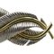 TIFFANY Silver 925 18K W Feather Brooch Yellow Gold, Image 5