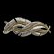TIFFANY Silver 925 18K W Feather Brooch Yellow Gold, Image 1