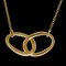 TIFFANY Double Loop Necklace 18K Yellow Gold Women's &Co. 1