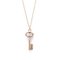Vintage Oval Key Mini Pink Gold Pendant Necklace from Tiffany & Co. 1