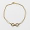 TIFFANY&Co. Bracelet Double Chain Infinity K18YG AU750 Gold Accessories Jewelry Luxury 3