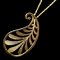 TIFFANY&Co. K18YG Yellow Gold Paloma Picasso Necklace 3.9g 40cm Leaf Motif Ladies 1