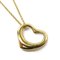 TIFFANY&Co. K18YG Yellow Gold Open Heart 5PD Necklace Diamond 4.0g 40cm Women's 3
