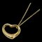 TIFFANY&Co. K18YG Yellow Gold Open Heart 5PD Necklace Diamond 4.0g 40cm Women's 1
