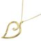 TIFFANY&Co. Leaf Heart Necklace K18 Yellow Gold x Diamond Approx. 4.0g Women's I222323008 3