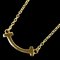 TIFFANY&Co. K18YG Yellow Gold T Smile Mini Necklace 62617640 2.2g 41-46cm Women's 1