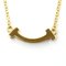 TIFFANY&Co. K18YG Gelbgold T Smile Mini Halskette 62617640 2.2g 41-46cm Damen 3