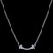TIFFANY&Co. T Smile Micro Women's K18 White Gold Necklace, Image 1