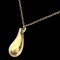 TIFFANY & Co. Elsa Peretti Teardrop Pendant Necklace K18 750 YG Yellow Gold 1