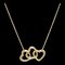 TIFFANY&Co. Triple Open Heart Pendant Necklace K18YG Yellow Gold 1