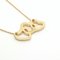 TIFFANY&Co. Triple Open Heart Pendant Necklace K18YG Yellow Gold 4