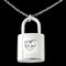 TIFFANY & Co. Pendant Necklace Lock 3P Diamond 750 [K18WG] 01-E148684 1