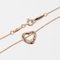 TIFFANY&Co. Open Heart 11mm Necklace K18 PG Pink Gold 3P Diamond Approx. 2.91g I112223148 6