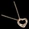 TIFFANY&Co. Open Heart 11mm Necklace K18 PG Pink Gold 3P Diamond Approx. 2.91g I112223148, Image 1
