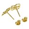Tiffany & Co. Quadro Folio Earrings K18 Yellow Gold Women's, Set of 2, Image 3