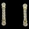 Tiffany & Co Fleur-De-Lis Key Bar Earrings Pierced Earrings Clear K18 [Yellow Gold] Clear, Set of 2 1