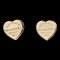Boucles d'Oreilles Tiffany Return Toe Heart Tag K18 Yg Or Jaune Env. 2.93G I112223157, Jeu de 2 1