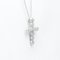 TIFFANY Tenderness Cross Necklace White Gold [18K] Diamond Men,Women Fashion Pendant Necklace [Silver] 3