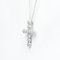 TIFFANY Tenderness Cross Necklace White Gold [18K] Diamond Men,Women Fashion Pendant Necklace [Silver] 2